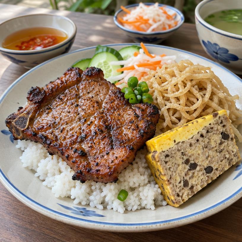 Sườn bì chả